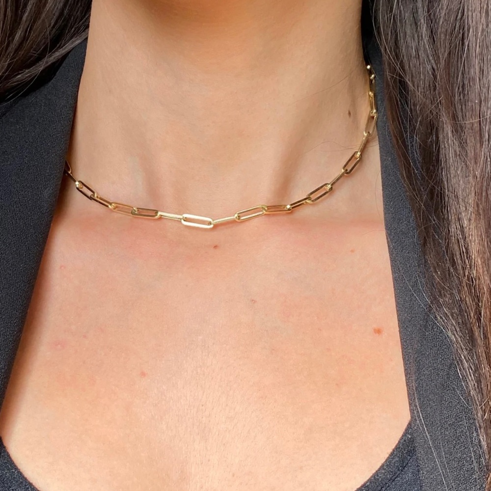 Paper Clip Necklace | 14k Gold Filled - Picture 3 of 8
